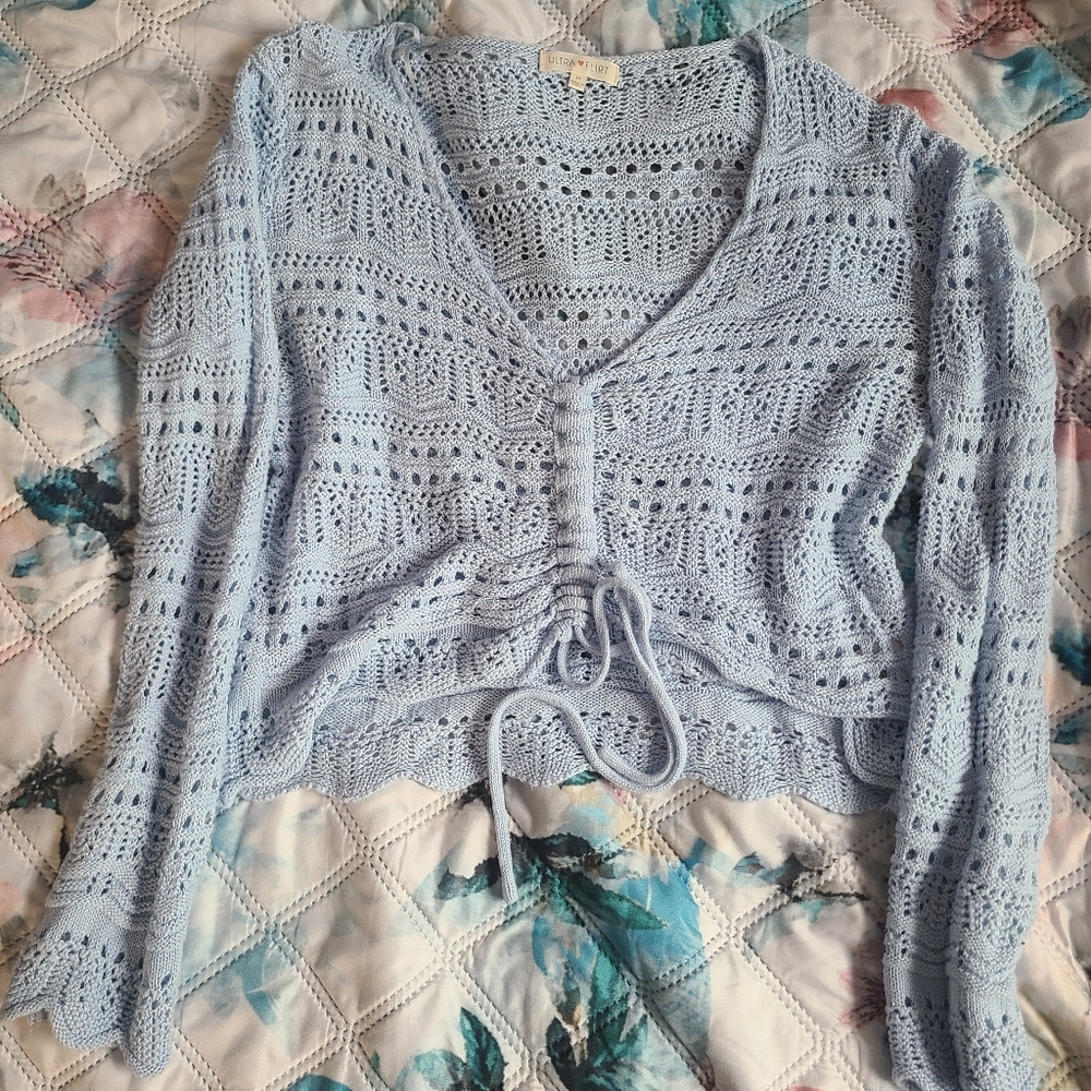 crochet cropped cardigain